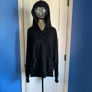 Nine West Black Hoodie Sweatshirt